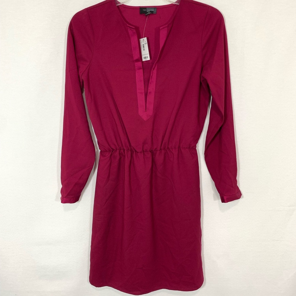 The Limited Burgundy Elastic waist Dress